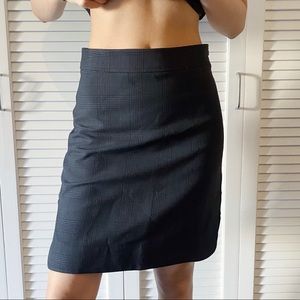 GANNI Plaid Suiting Skirt in Charcoal